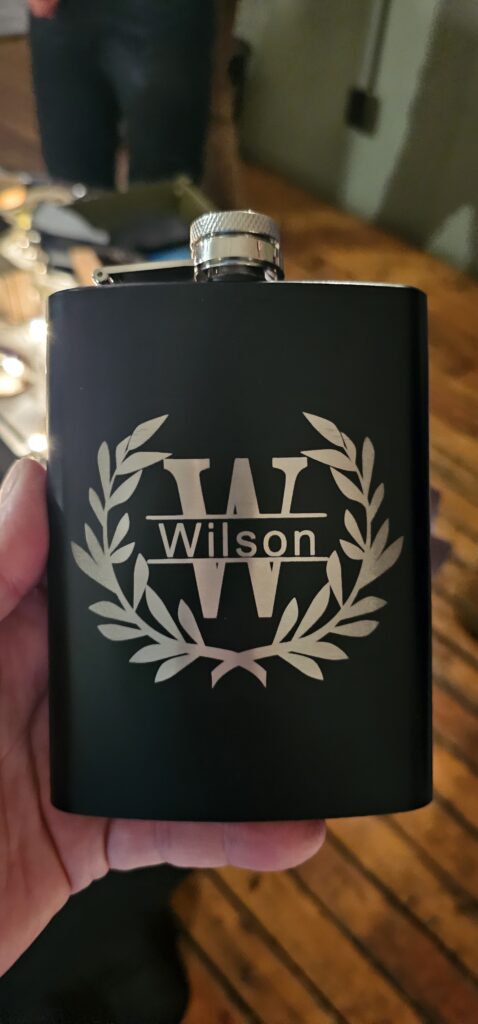 Engraved Flask